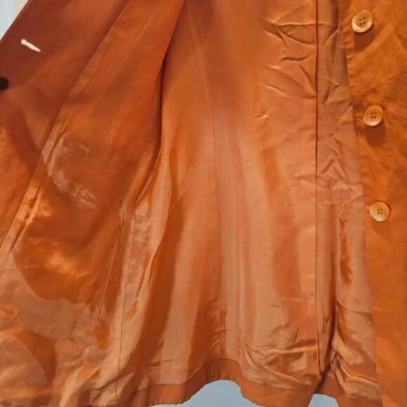 NWOT Kookai Women's Orange Linen Blazer Size 42 - Picture 3 of 6